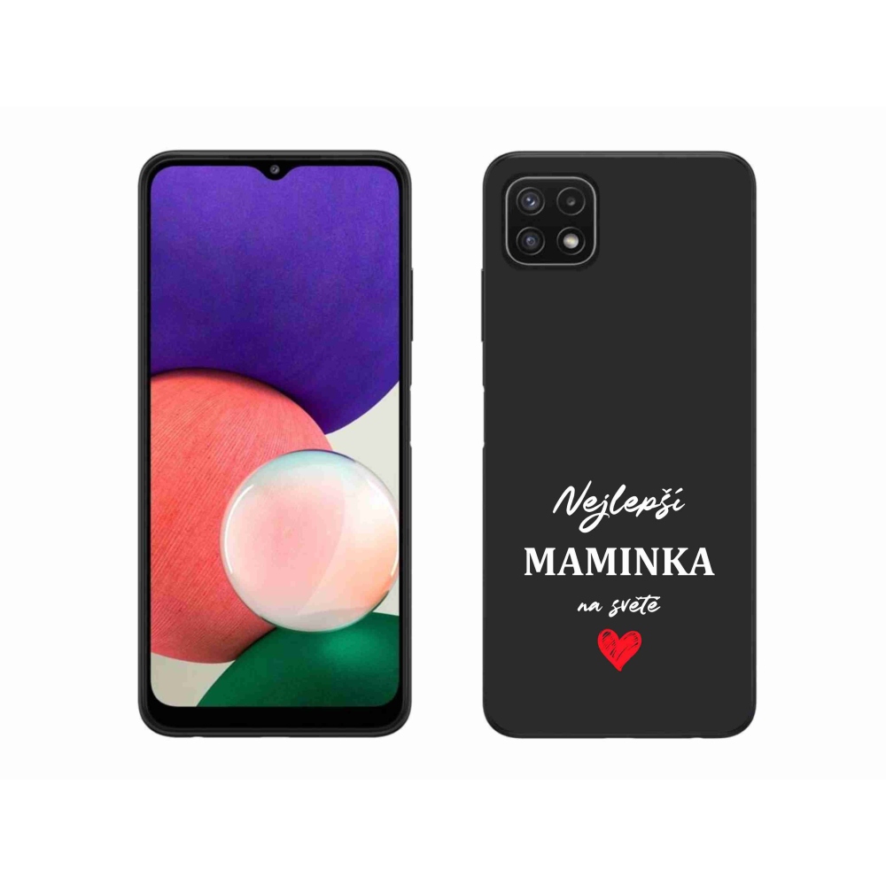 Gél borító mmCase Samsung Galaxy A22 5G - legjobb anya 1 fekete háttér