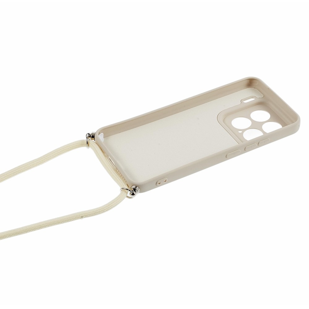 Bélelt zselés tok zsinórral Xiaomi 15-öshöz - fehér