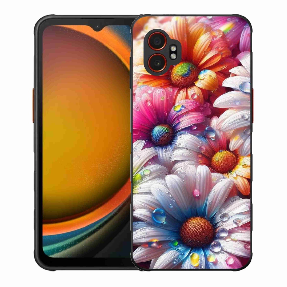 Zselés borítás mmCase Samsung Galaxy Xcover 7 Pro készülékhez - színes margaréták