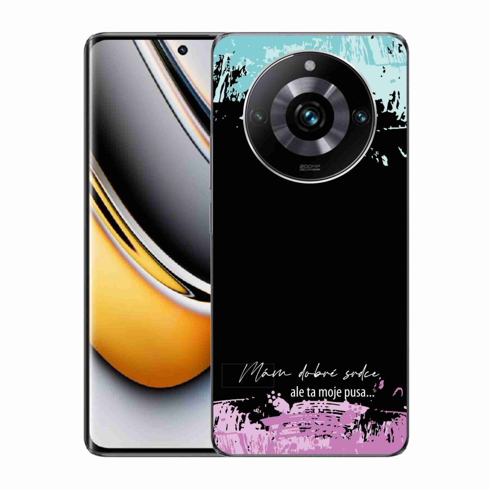 Gél borító mmCase a Realme 11 Pro/11 Pro+ készülékhez - vicces szöveg 3 fekete háttérrel