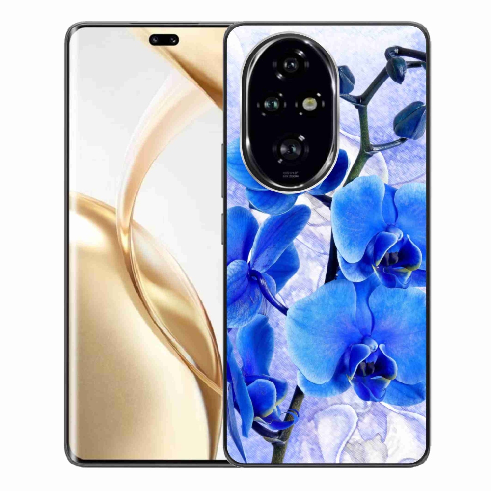 Zselés borító mmCase a Honor 200 Pro 5G készülékhez - kék virágok