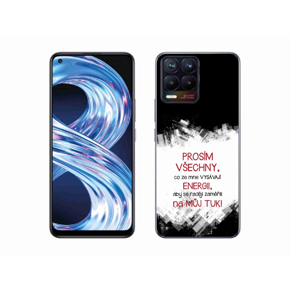 Gél borító mmCase a Realme 8 4G - vicces szöveg 1 piros