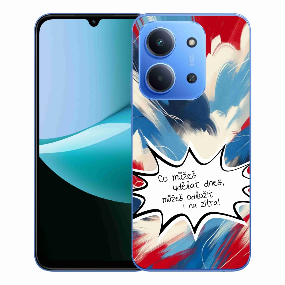 Gél borító mmCase a Xiaomi Redmi 15C 4G/5G (173mm) - vicces szöveg 9 fehér háttérrel