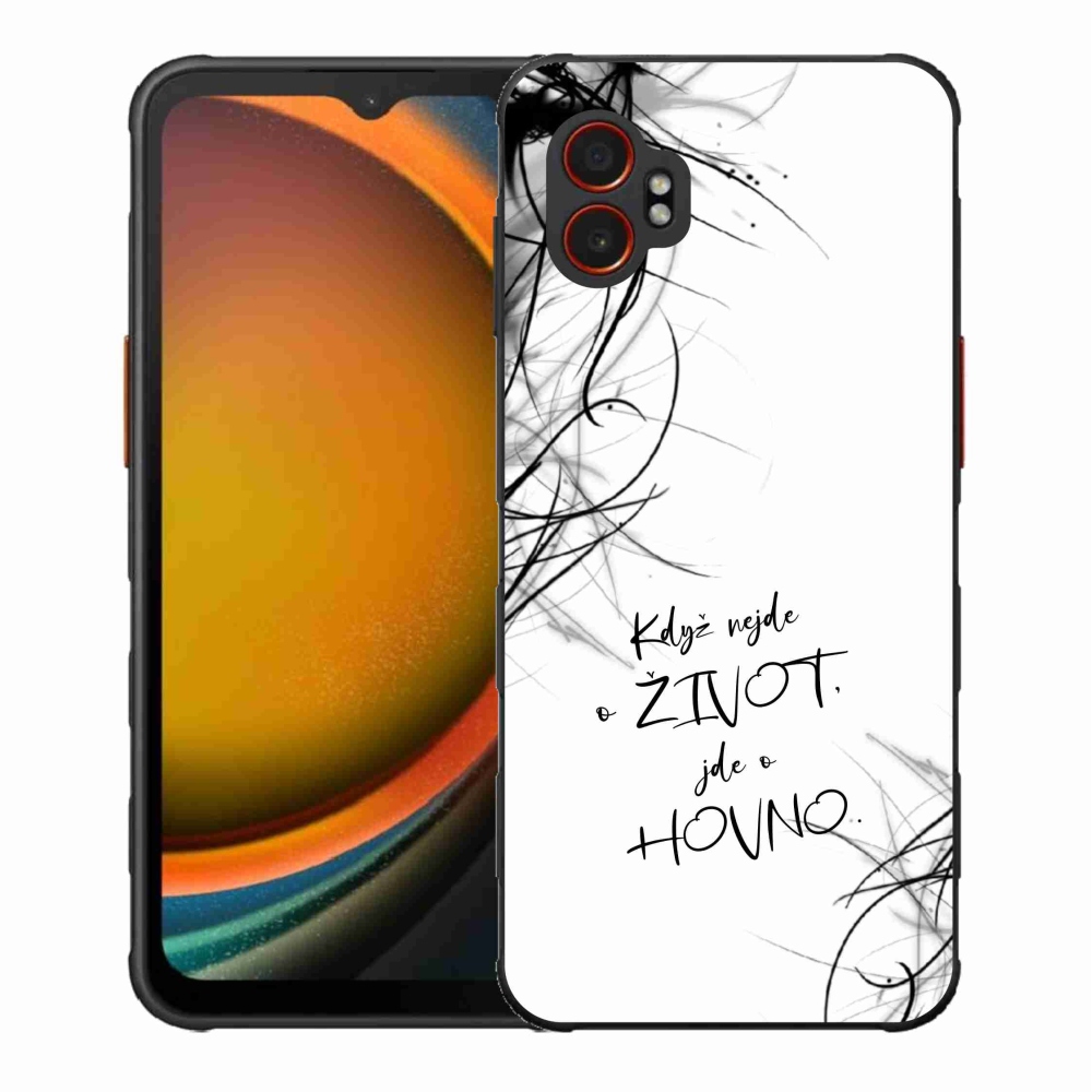 Gél borító mmCase Samsung Galaxy Xcover 7 Pro készülékhez - vicces szöveg 16 fehér háttér