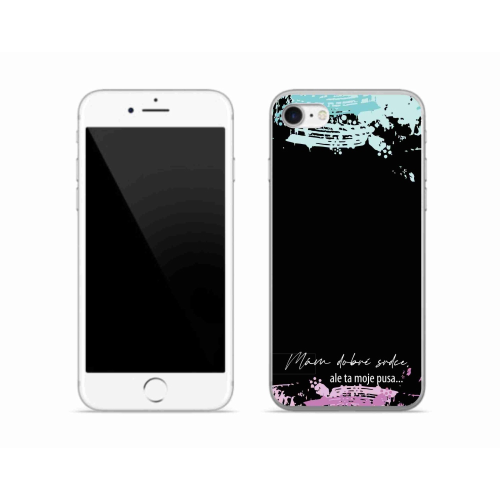 Gél borítás mmCase iPhone SE (2022) - vicces szöveg 3 fekete háttér