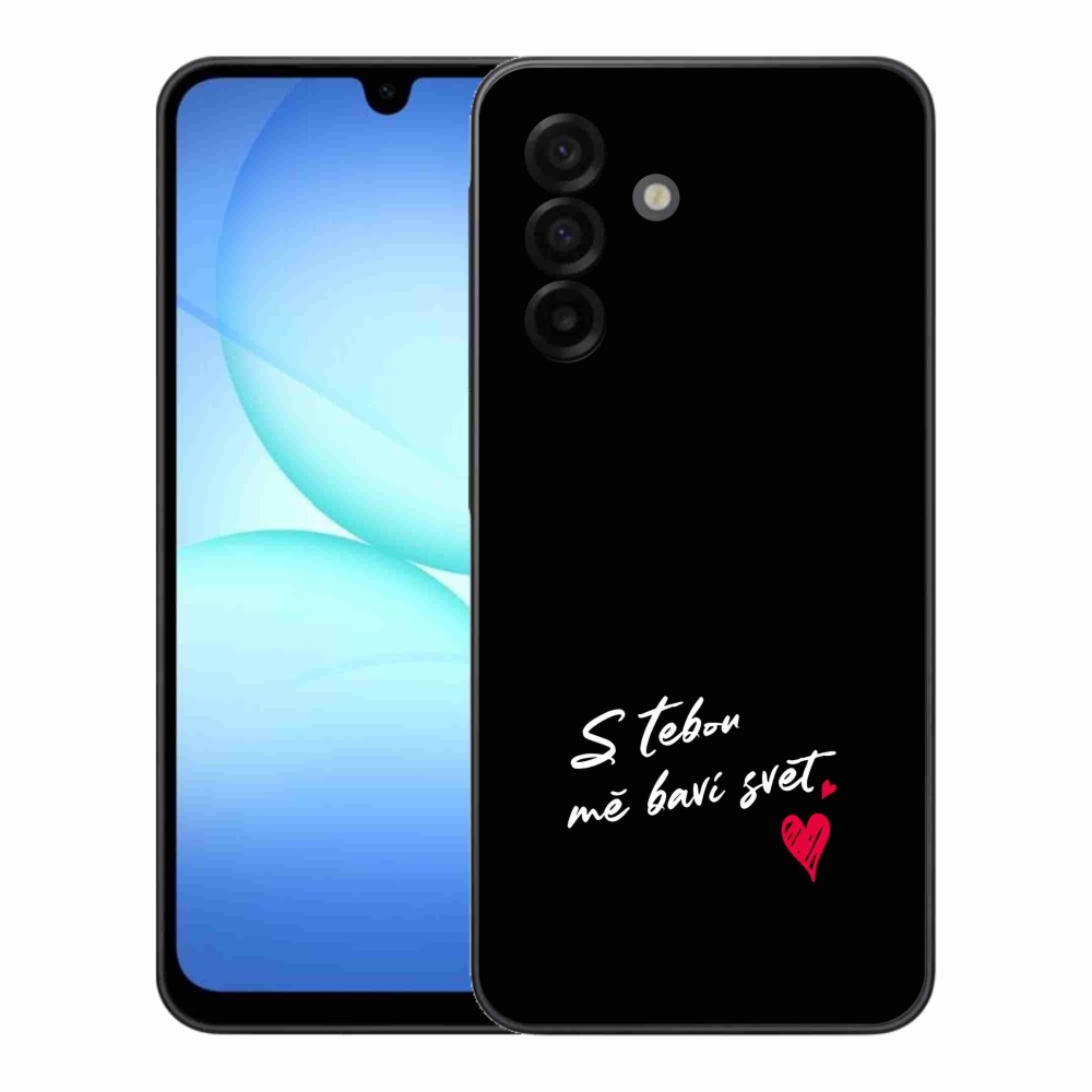 Gél borítás mmCase Samsung Galaxy A17 4G/5G - text in love 1 fekete háttér