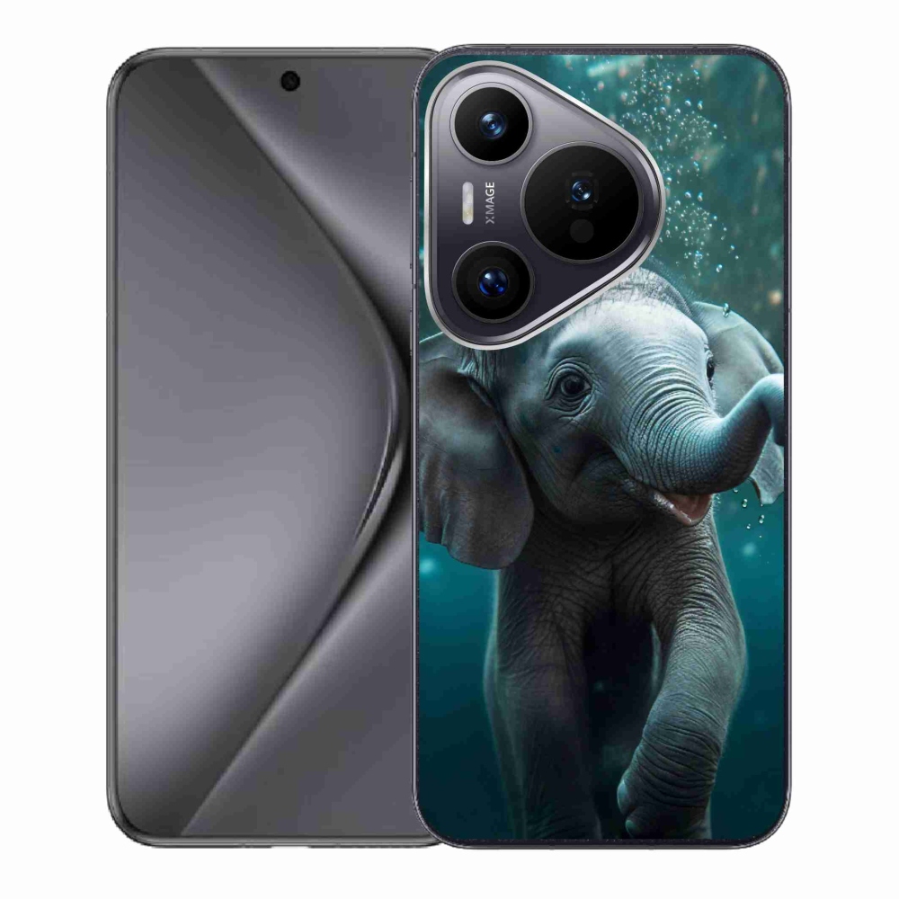 Zselés borítás mmCase a Huawei Pura 70-hez - elefánt a víz alatt