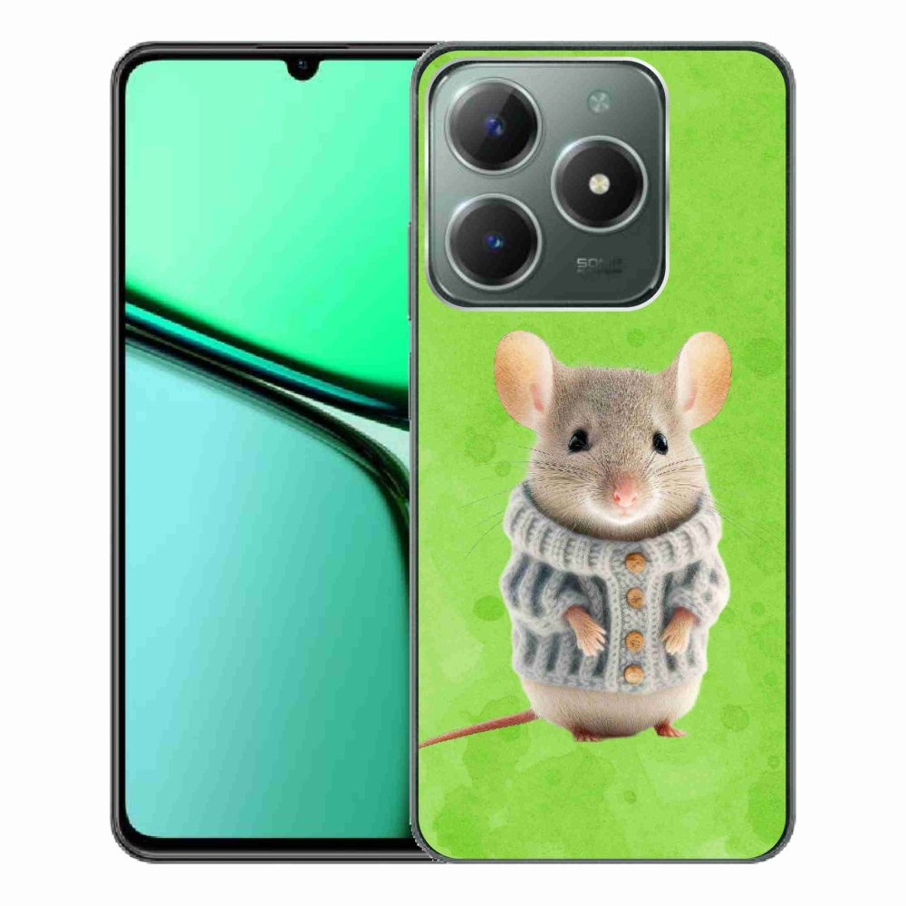 Gél borítás mmCase a Realme C61 készülékhez - egér pulóverben
