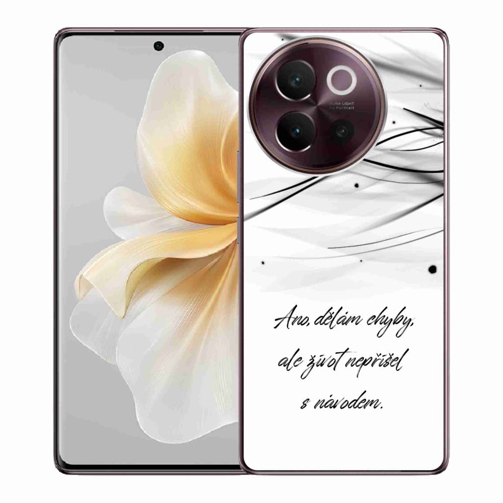 Gél borítás mmCase a Vivo V40 Lite 5G-n - idézem fehér háttérrel