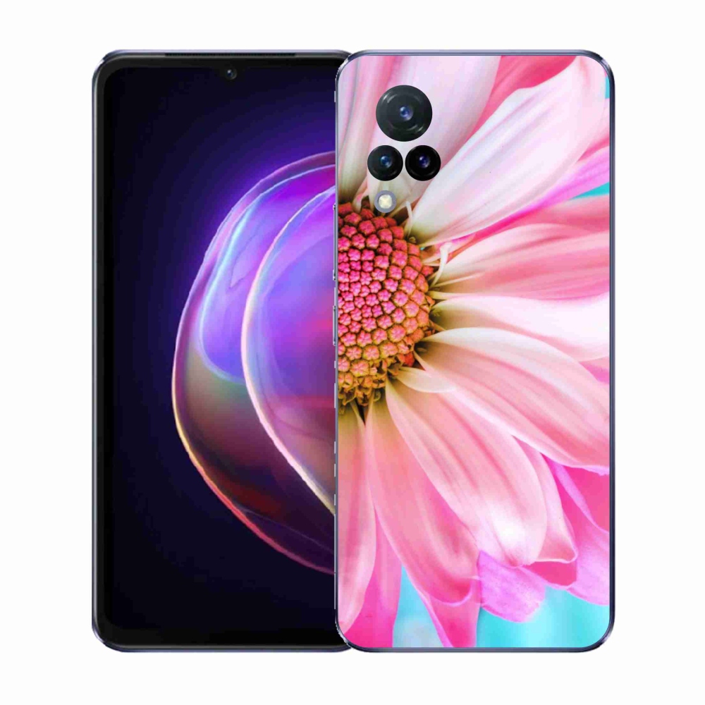 Gél védőhuzat mmCase Vivo V21 4G/5G - rózsaszín virág