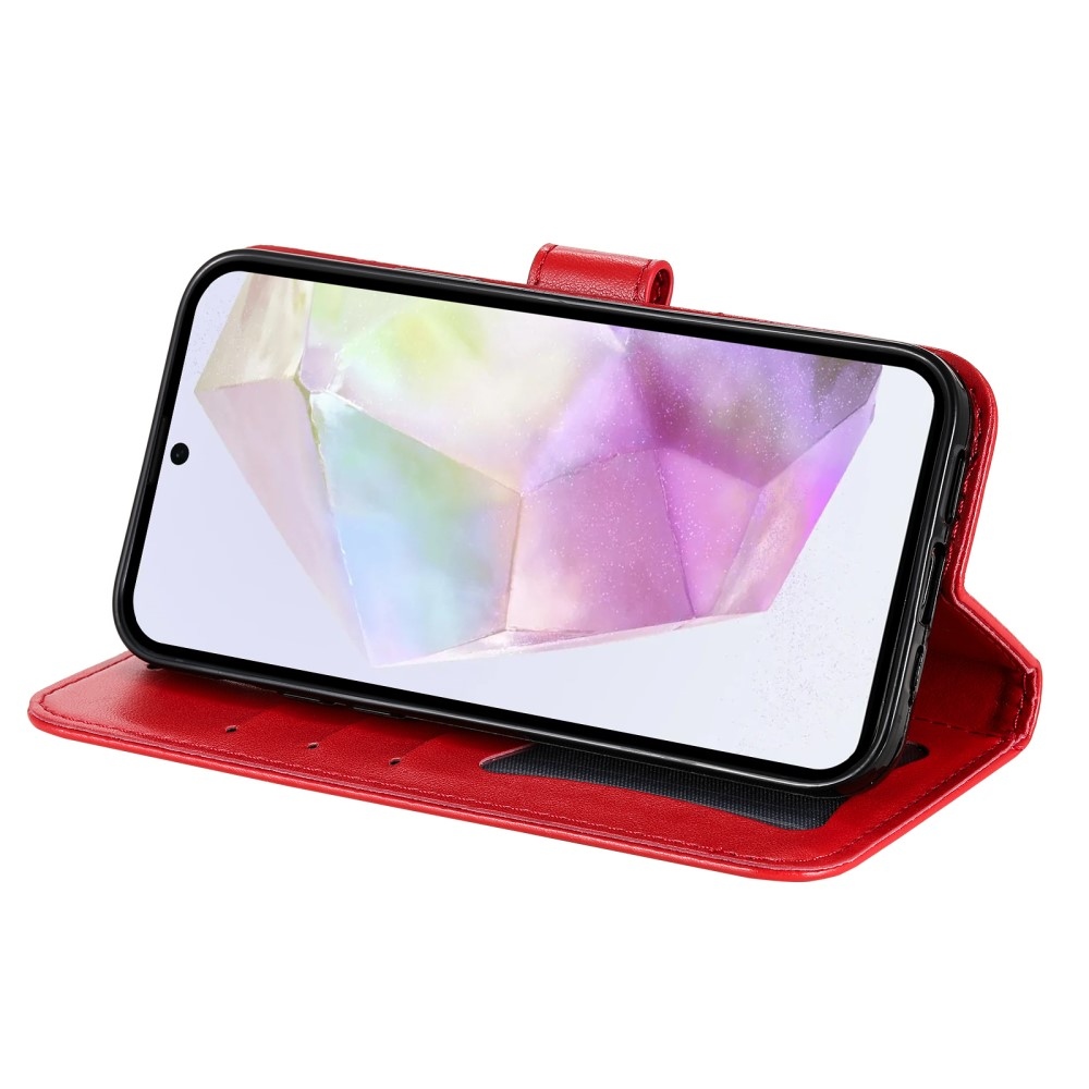 Mandala könyv tok Samsung Galaxy A36 5G készülékhez - piros