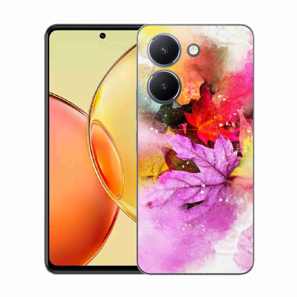 Zselés borító mmCase a Vivo Y36-hoz - színes levelek