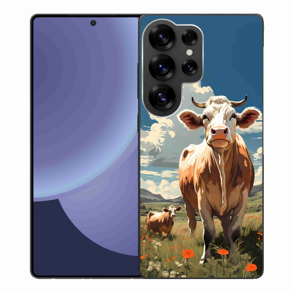 Zselés borítás mmCase Samsung Galaxy S25 Ultra készülékhez - tehenek a réten