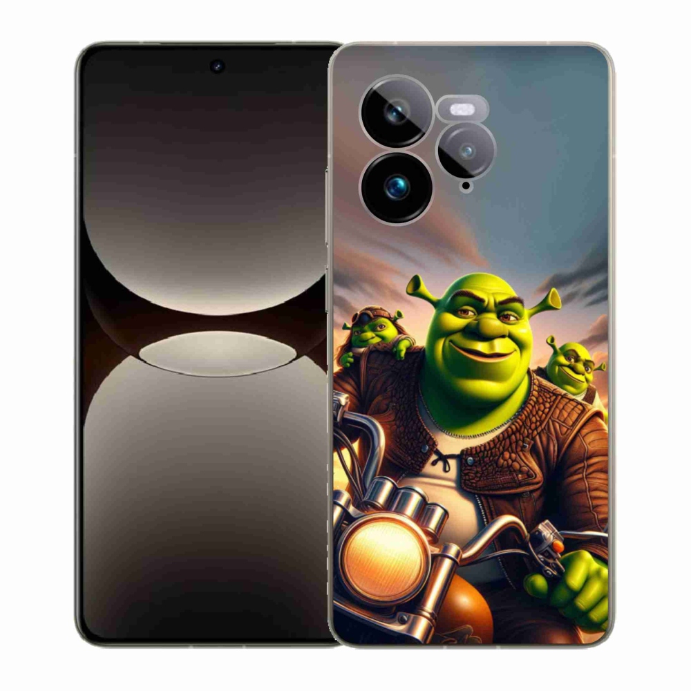 Gél borítás mmCase a Realme GT 7 Pro 5G számára - Shrek egy motorkerékpáron