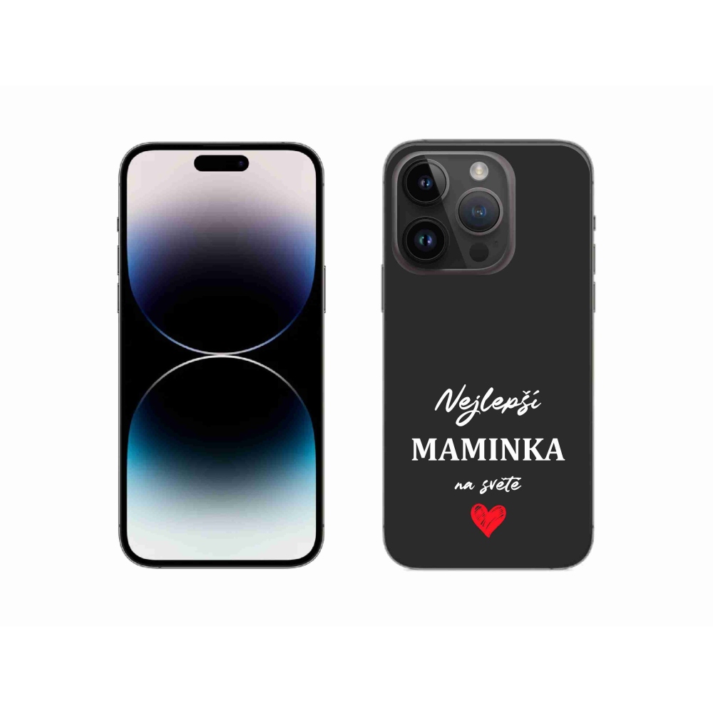 Gél borítás mmCase iPhone 14 Pro 6.1 készülékhez - Best Mom 1 fekete háttér