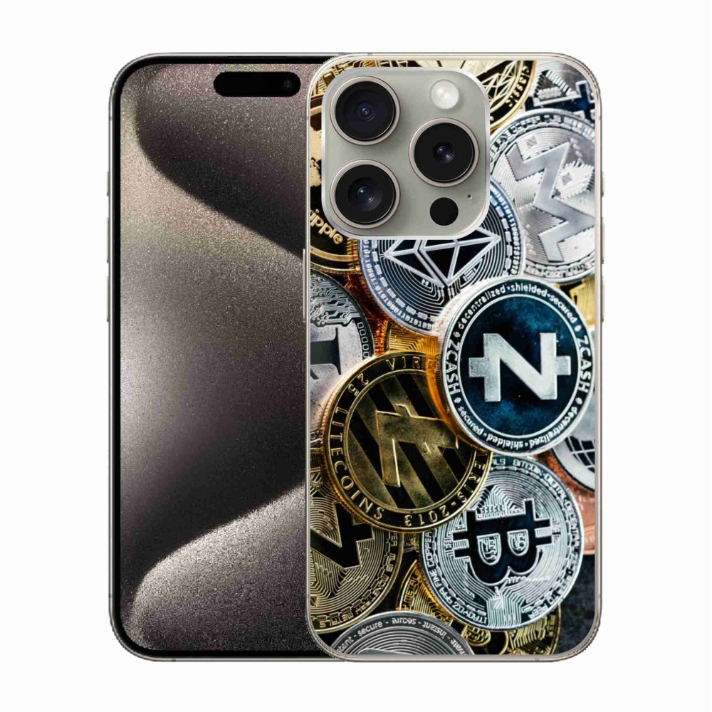 Gél borítás mmCase iPhone 15 Pro készülékhez - kriptovaluták