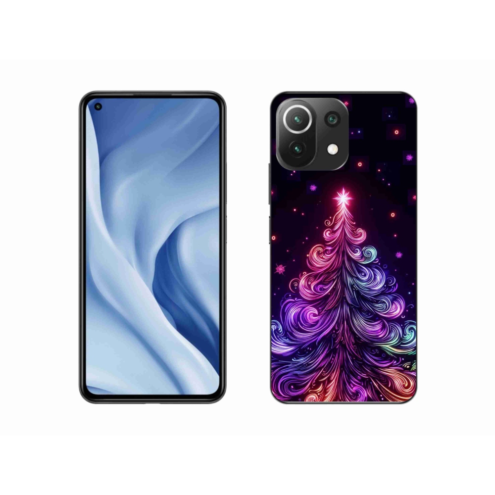 Gélburkolat mmCase a Xiaomi 11 Lite 5G NE - neon karácsonyfa 1