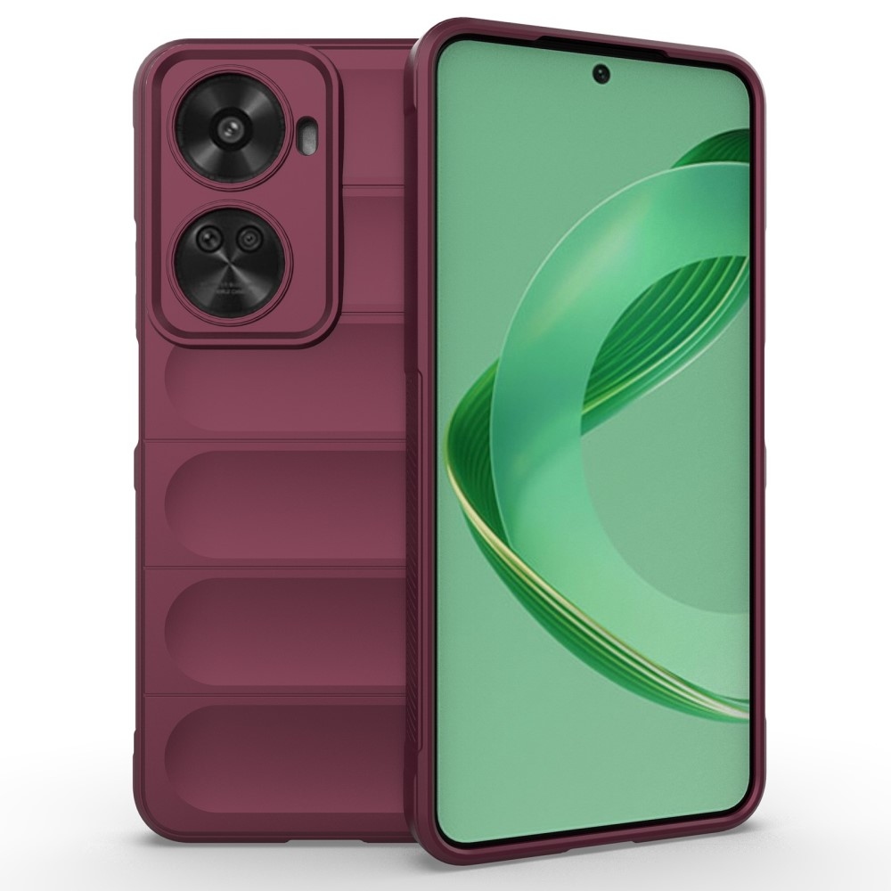 Rugg tartós zselés tok Huawei Nova 12 SE-hez - bordó színben