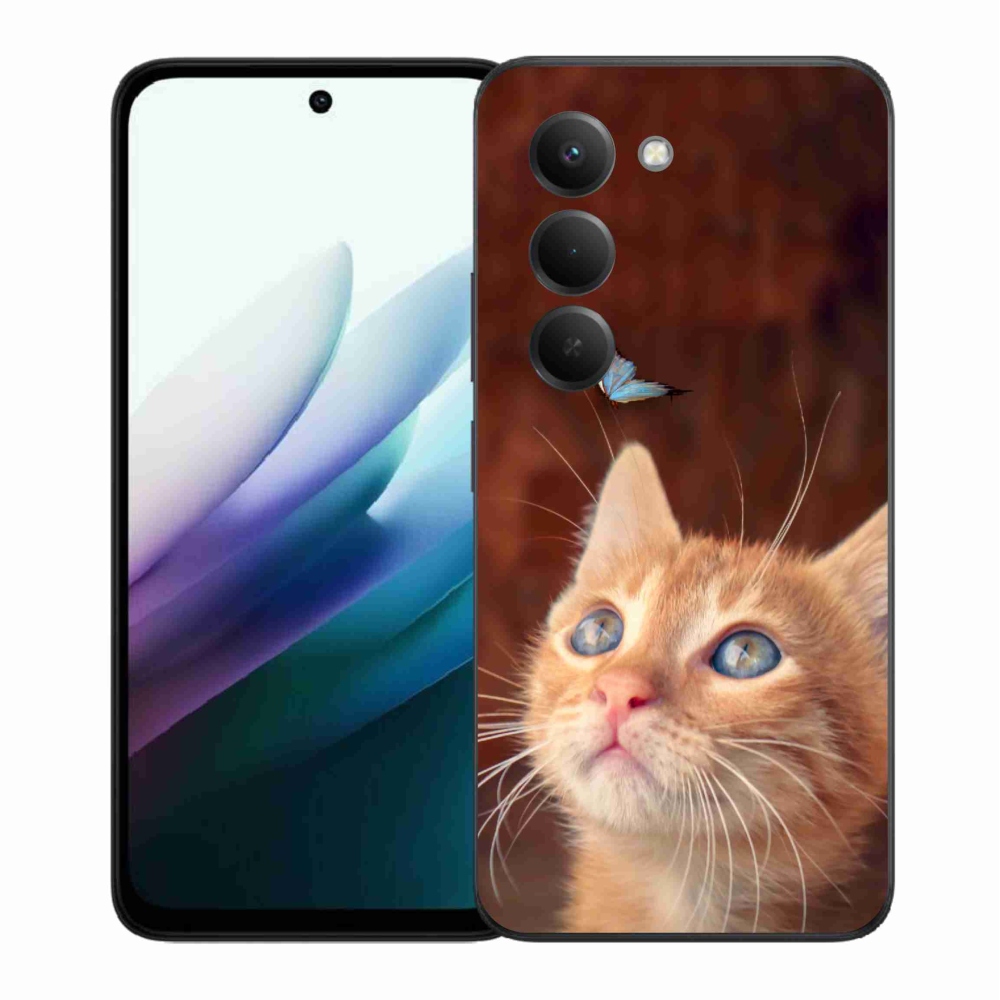 Gél borítás mmCase a Xiaomi Redmi 15 4G/5G (171mm) - pillangó és cica számára