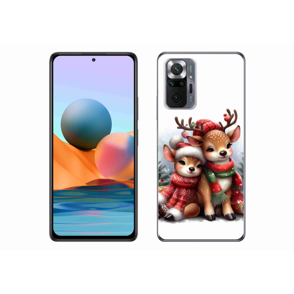 Gél borítás mmCase a Xiaomi Redmi Note 10 Pro számára - karácsonyi rénszarvas