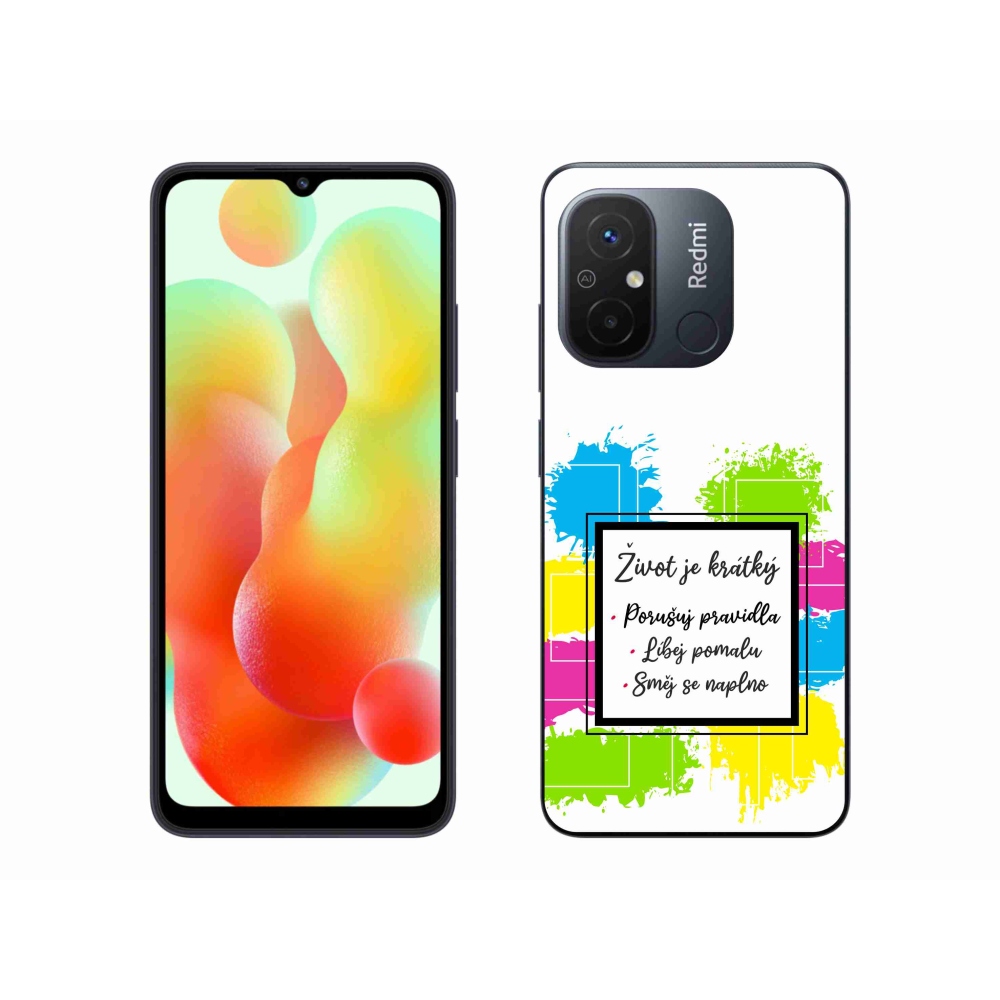 Gél borítás mmCase a Xiaomi Redmi 12C-hez - idézem 5 fehér háttér