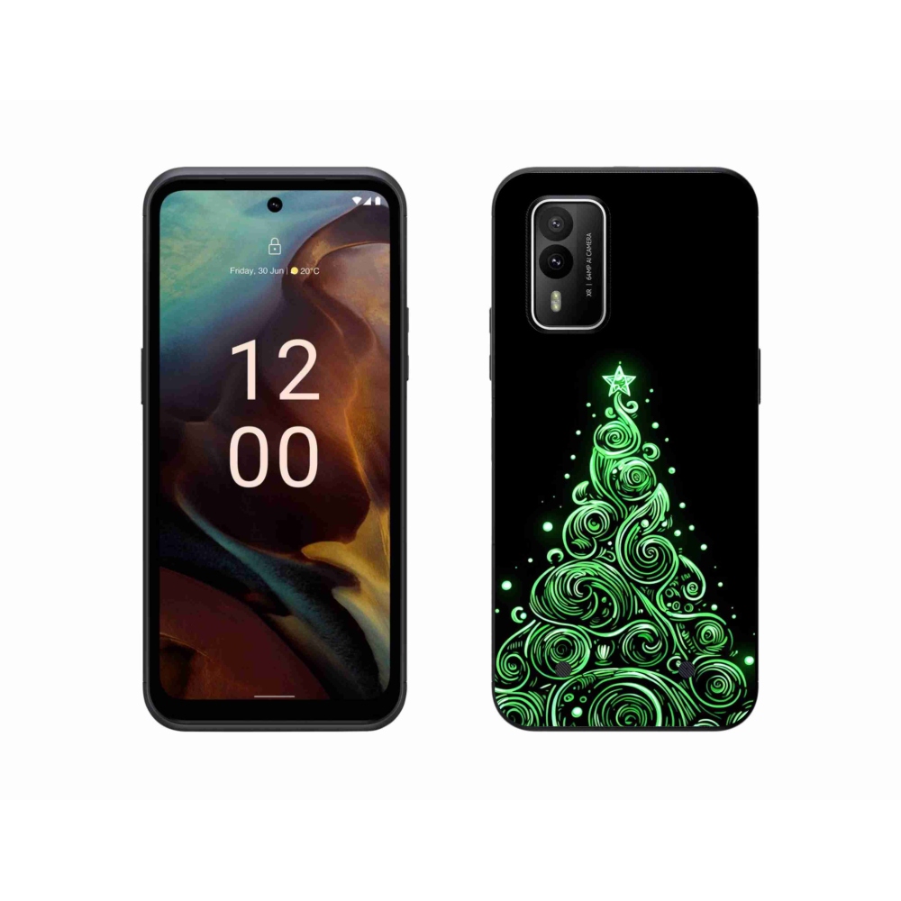 Zselés borítás mmCase a Nokia XR21 készülékhez - neon karácsonyfa 3