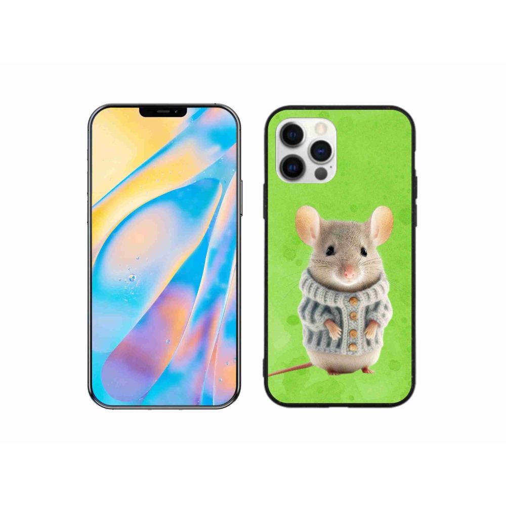 Gél borítás mmCase iPhone 12 Pro készülékhez - egér pulóverben