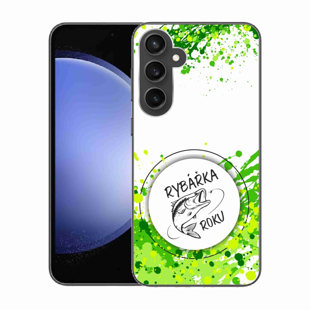 Gél borító mmCase Samsung Galaxy S23 FE - az év halászának fehér háttere