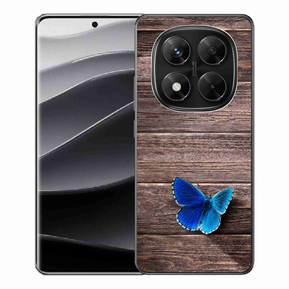 Zselés borítás mmCase a Xiaomi Redmi Note 14 Pro 5G/Poco X7 5G számára - kék pillangó 1
