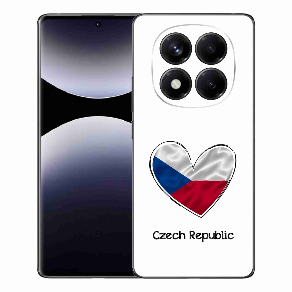 Gél borítás mmCase a Xiaomi Redmi Note 14 Pro számára - szív zászló fehér háttérrel