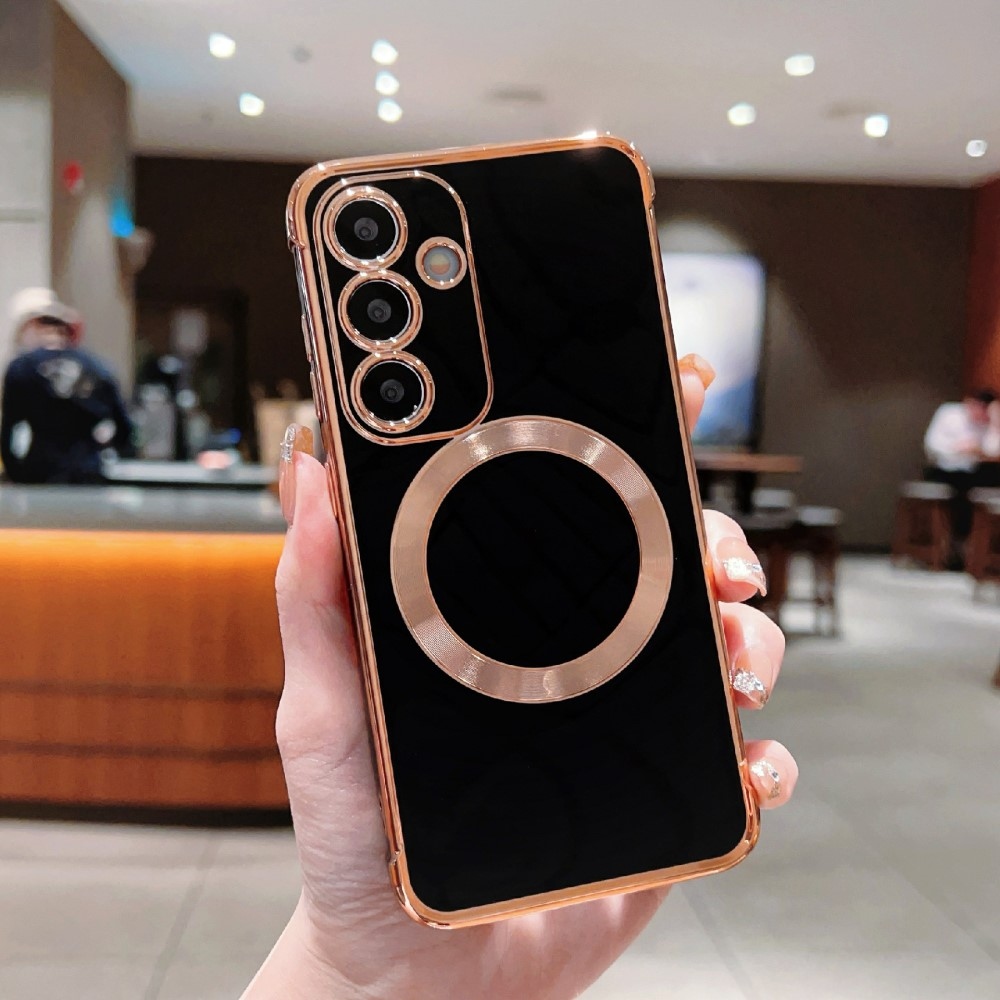 Zselés tok MagSafe támogatással Samsung Galaxy S25+ készülékhez - fekete