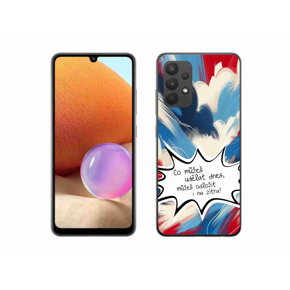 Gél borító mmCase Samsung Galaxy A32 4G - vicces szöveg 9 fehér háttér