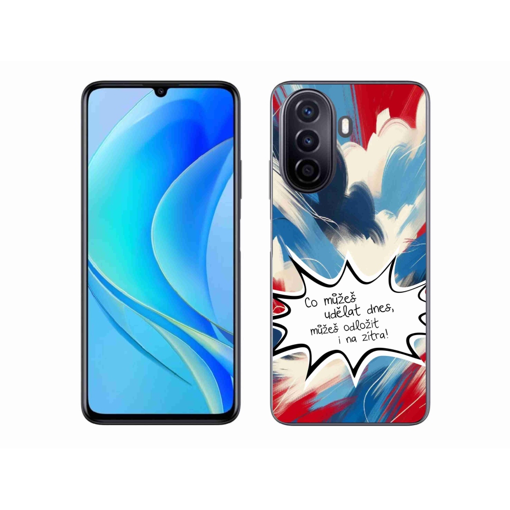 Gél borító mmCase a Huawei Nova Y70 készülékhez - vicces szöveg 9 fehér háttér