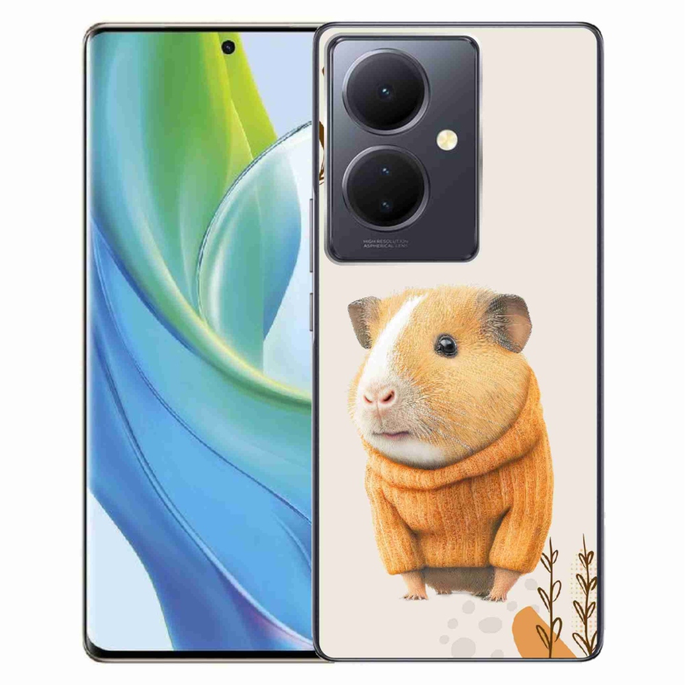 Gélburkolat mmCase a Vivo V29 Lite 5G számára - tengerimalac pulóverben