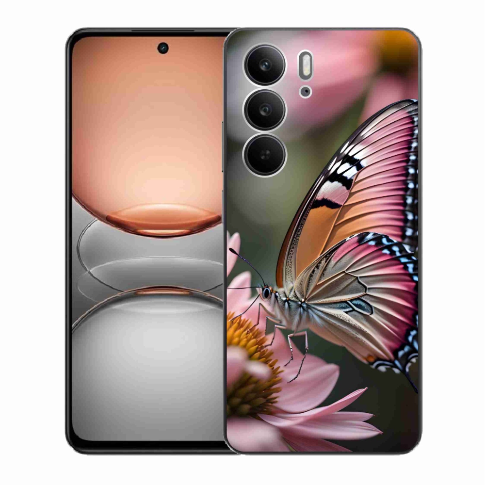 Zselés borító mmCase a Realme C75 készülékhez - színes pillangó