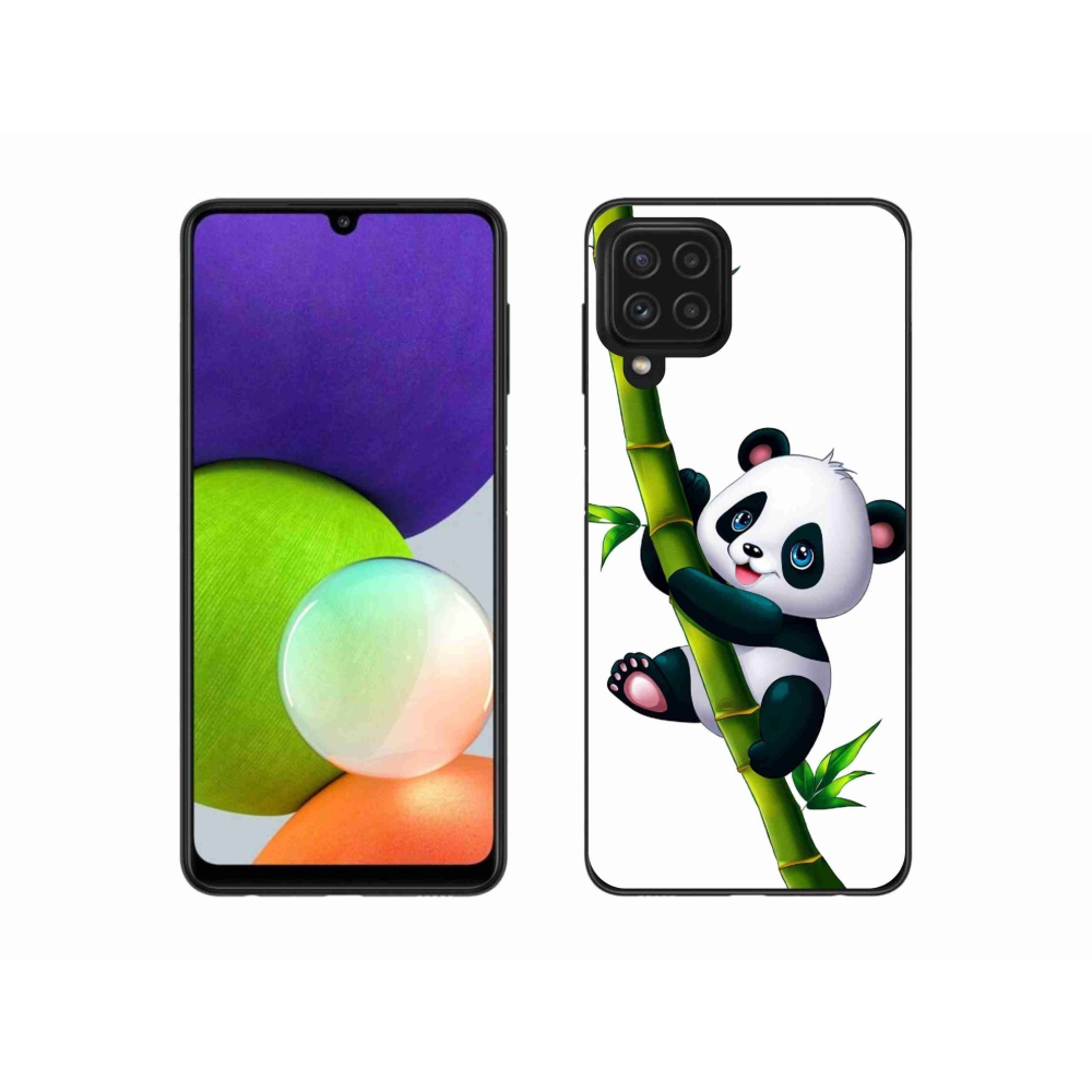 Gél borítás mmCase Samsung Galaxy A22 4G - panda bambuszon Samsung Galaxy A22 4G-hez
