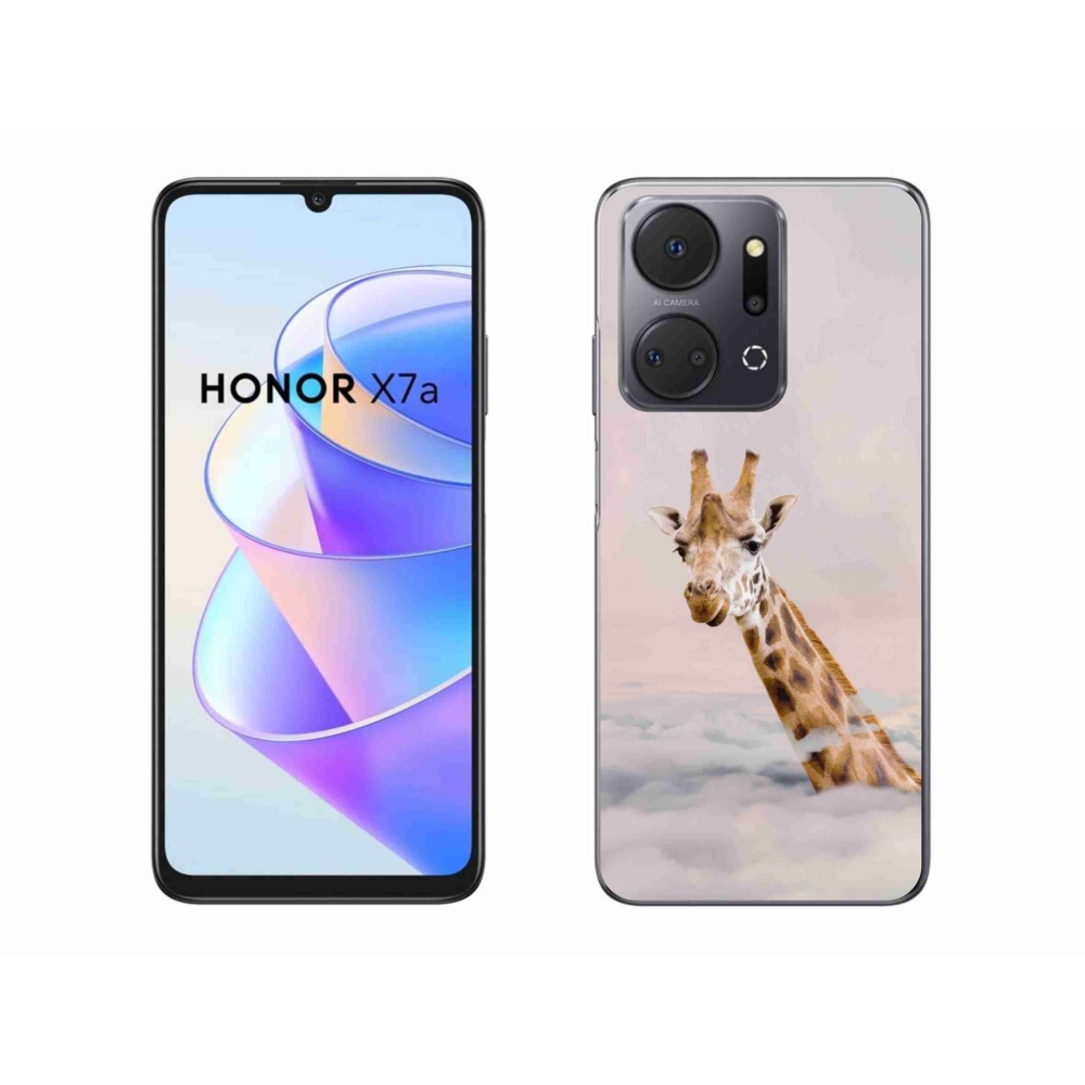 Zselés borítás mmCase a Honor X7a készülékhez - zsiráf a felhőkben