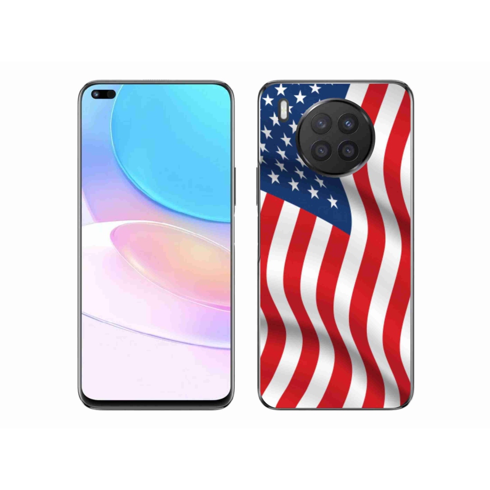 Gél borítás mmCase mobil Huawei Nova 8i - amerikai zászlóhoz