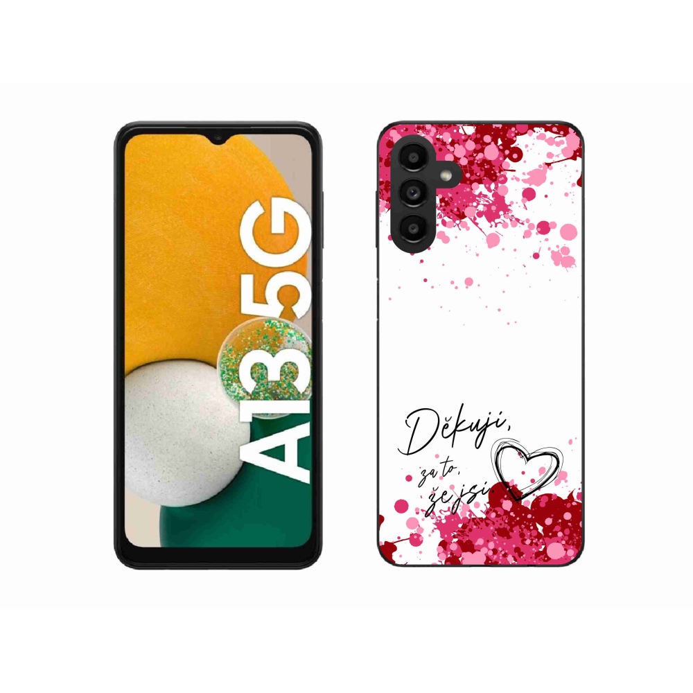 Gél borítás mmCase Samsung Galaxy A13 5G - text in love 2 fehér háttér