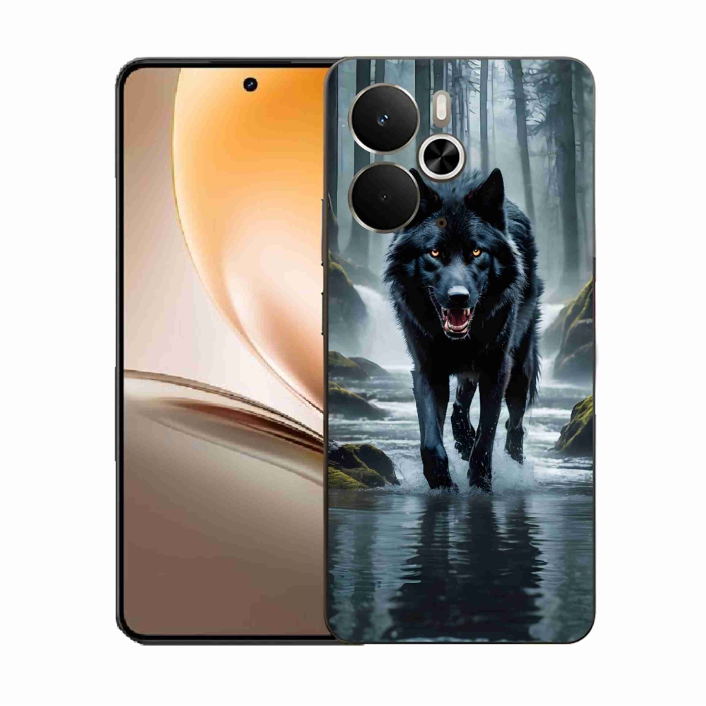 Gél borítás mmCase a Realme 14 5G/14T 5G készülékhez - fekete farkas