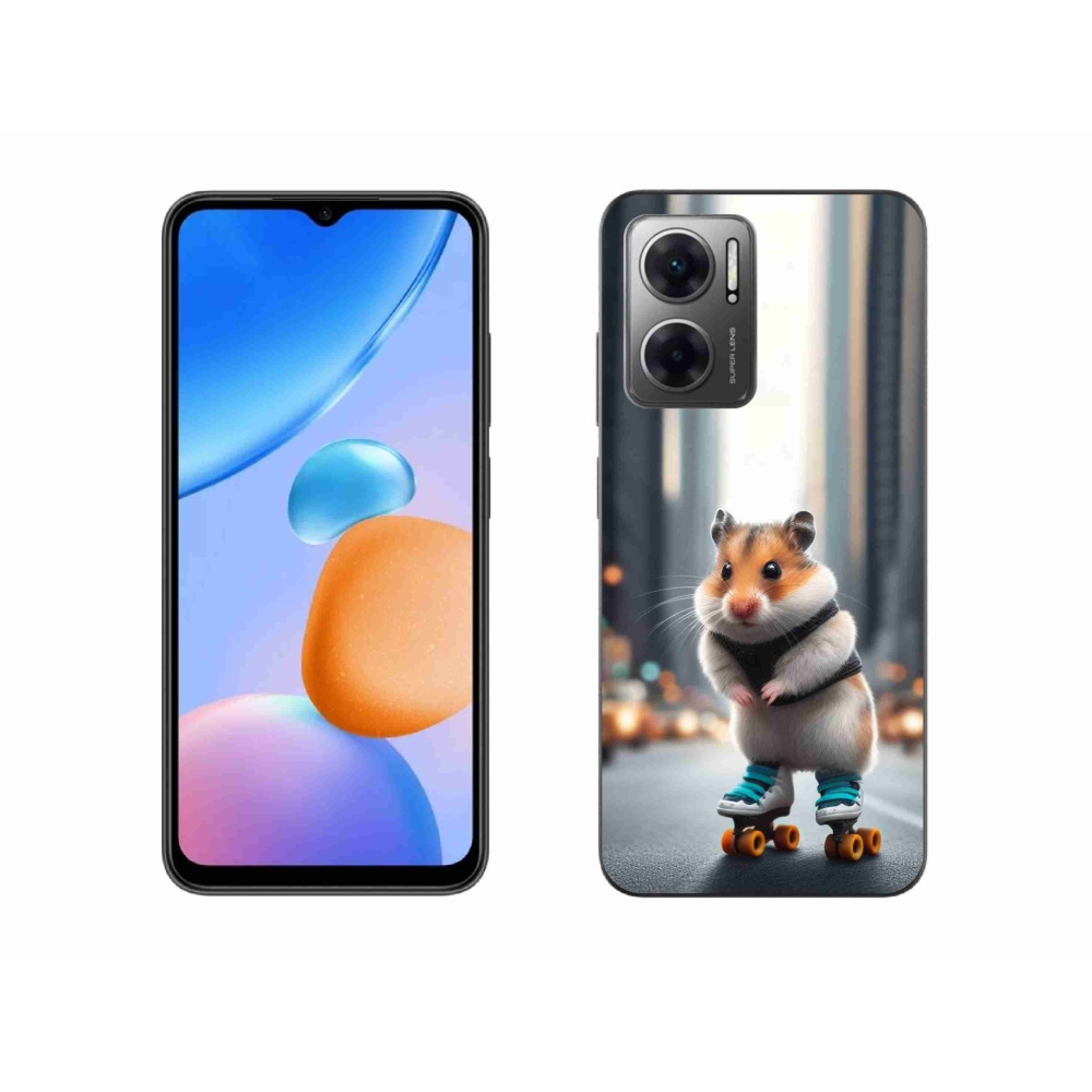 Gél borítás mmCase a Xiaomi Redmi 10 5G-hez - hörcsög a korcsolyán