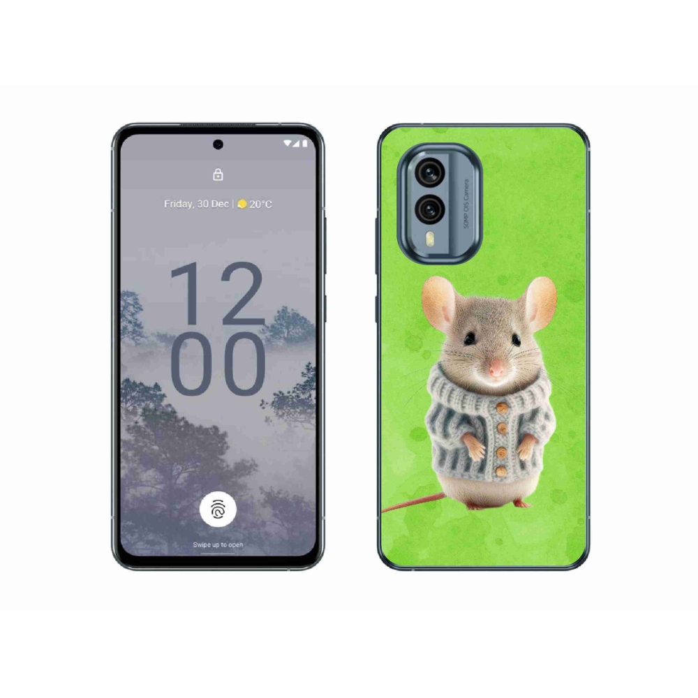 Zselés borítás mmCase a Nokia X30 5G készülékhez - egér pulóverben