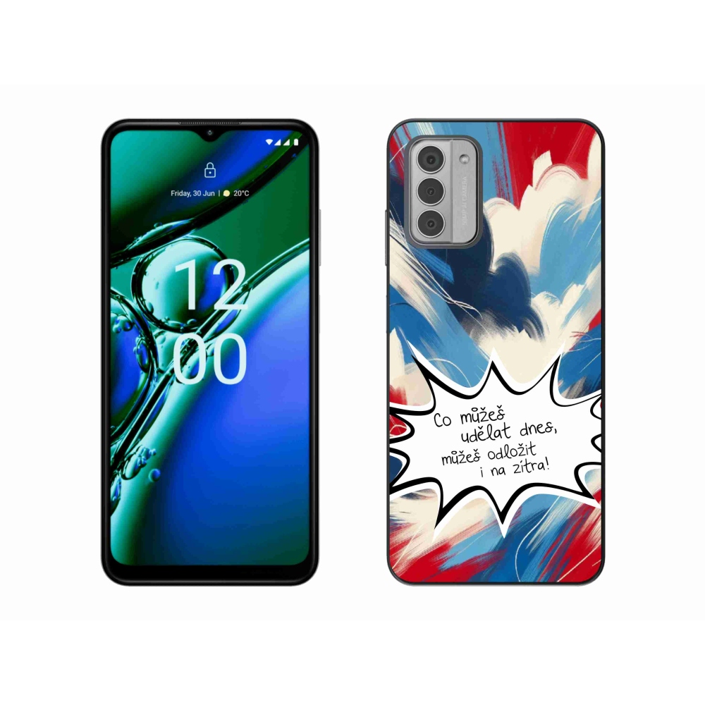 Zselés borító mmCase a Nokia G42 készülékhez - vicces szöveg 9 fehér háttér