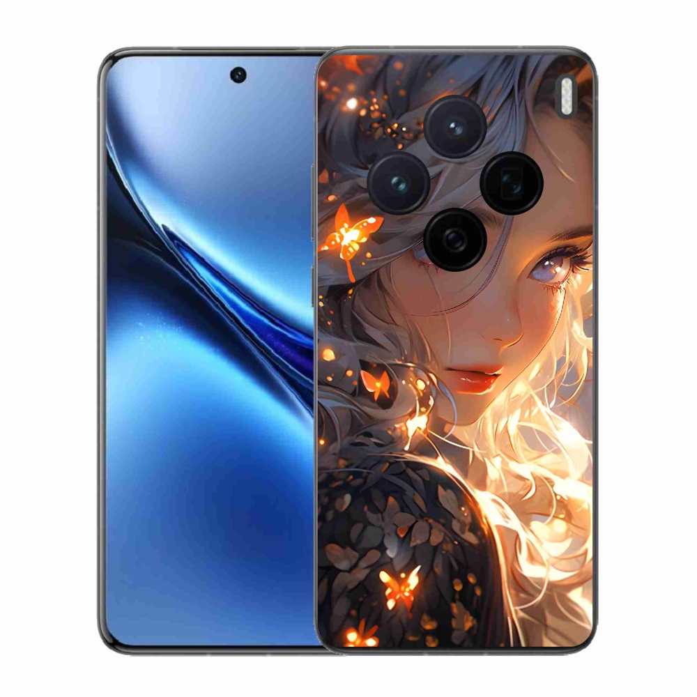 Gél borító mmCase a Vivo X200 5G készülékhez - lány és pillangók