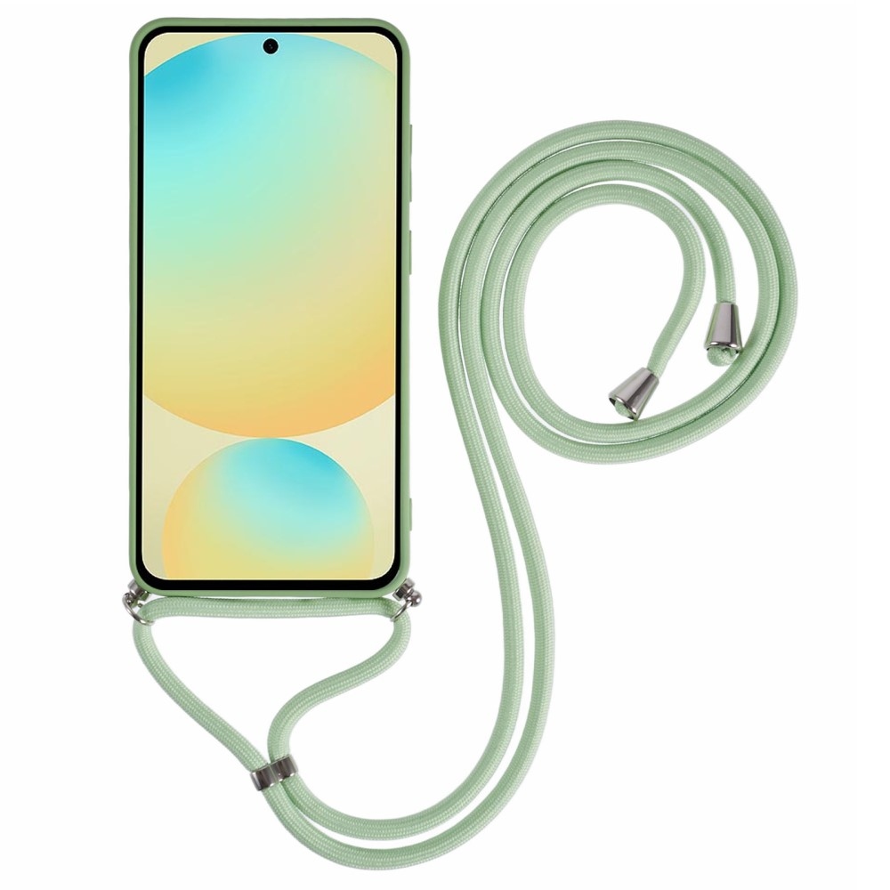 Bélelt zselés tok húzózsinórral Samsung Galaxy S25+ készülékhez - világoszöld