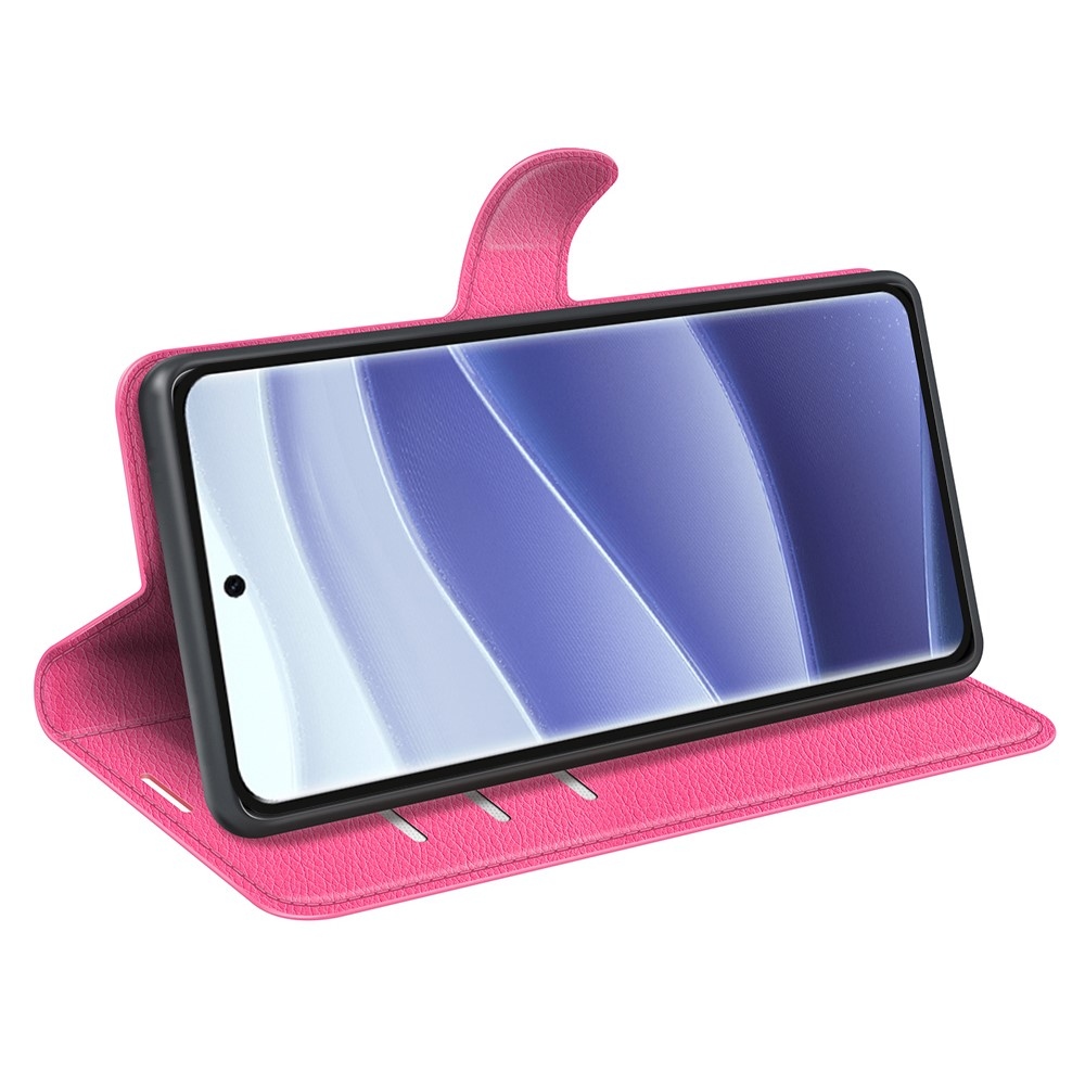 Litchi könyv tok Xiaomi Redmi Note 14 Pro 5G/Poco X7 5G - rózsa