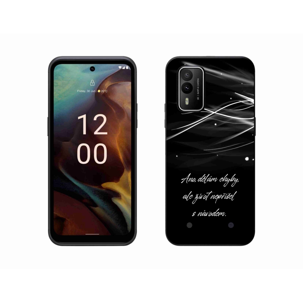 Zselés borítás mmCase a Nokia XR21 készülékhez - idézőjelben fekete háttérrel