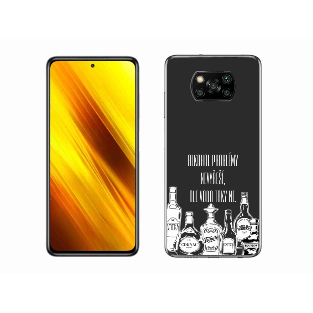 Gél borító mmCase a Xiaomi Poco X3-hoz - vicces szöveg fekete háttérrel