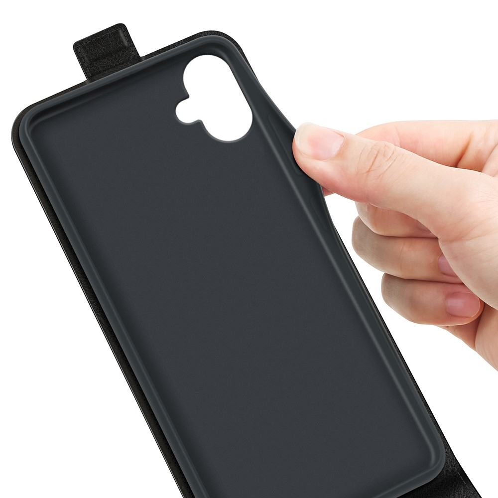 Függőleges könyvtáska Samsung Galaxy A06 4G készülékhez - fekete