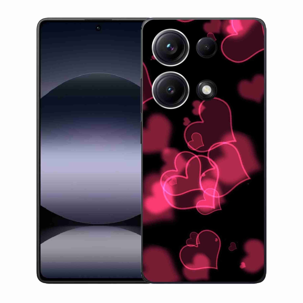 Gél borítás mmCase a Xiaomi Redmi Note 14S-hez - piros szívek
